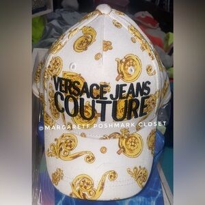 Versace jeans couture macro logo embroidered hat cap